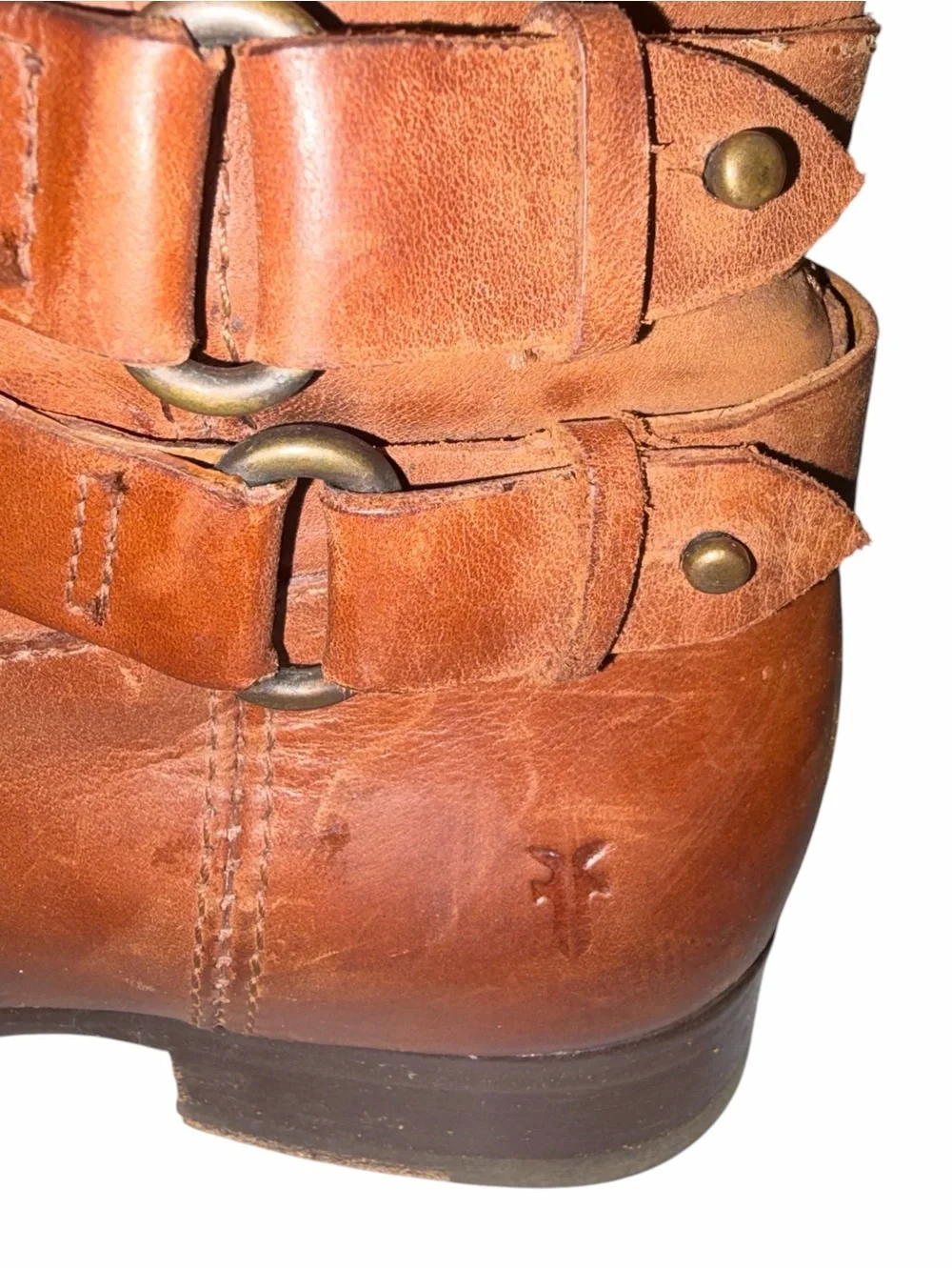 Frye Brown Leather Melissa Belted Tall Boots size 7